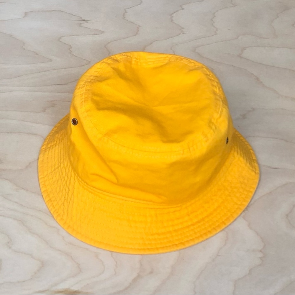 Newhattan Bright Yellow Summer Bucket Hat Cotton Outdoor Men Size S/M.